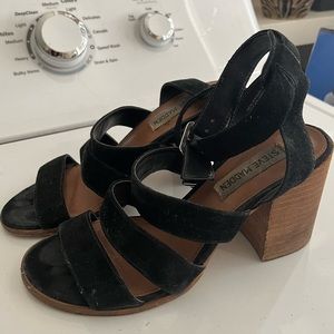 Steve Madden suede block heels